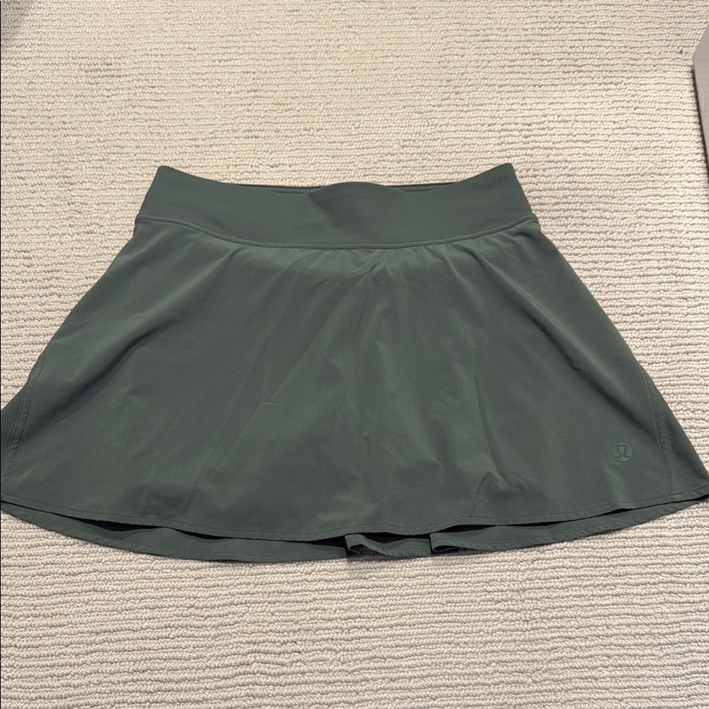 Lululemon Athletica Green Skater Mini Skirt